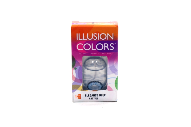 Линзы ILLUSION colors Elegance blue контактные 3 месяца -4.5/14.0/8.6/2 шт