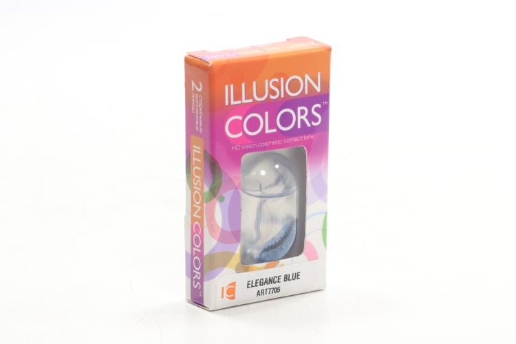 Линзы ILLUSION colors Elegance blue контактные 3 месяца -5.5/14.0/8.6 2 шт