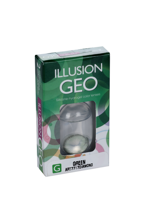 Линзы ILLUSION colors Elegance green контактные 3 месяца -4.0/14.0/8.6 2 шт