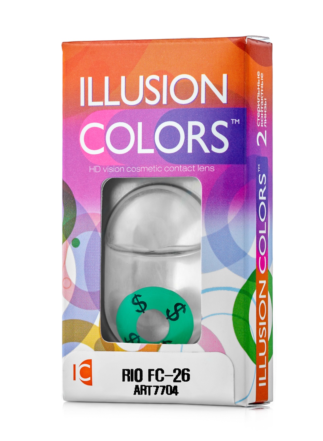 Линзы ILLUSION colors Rio FC 26 контактные 3 месяца — 0.00/14.0/8.6/2 шт