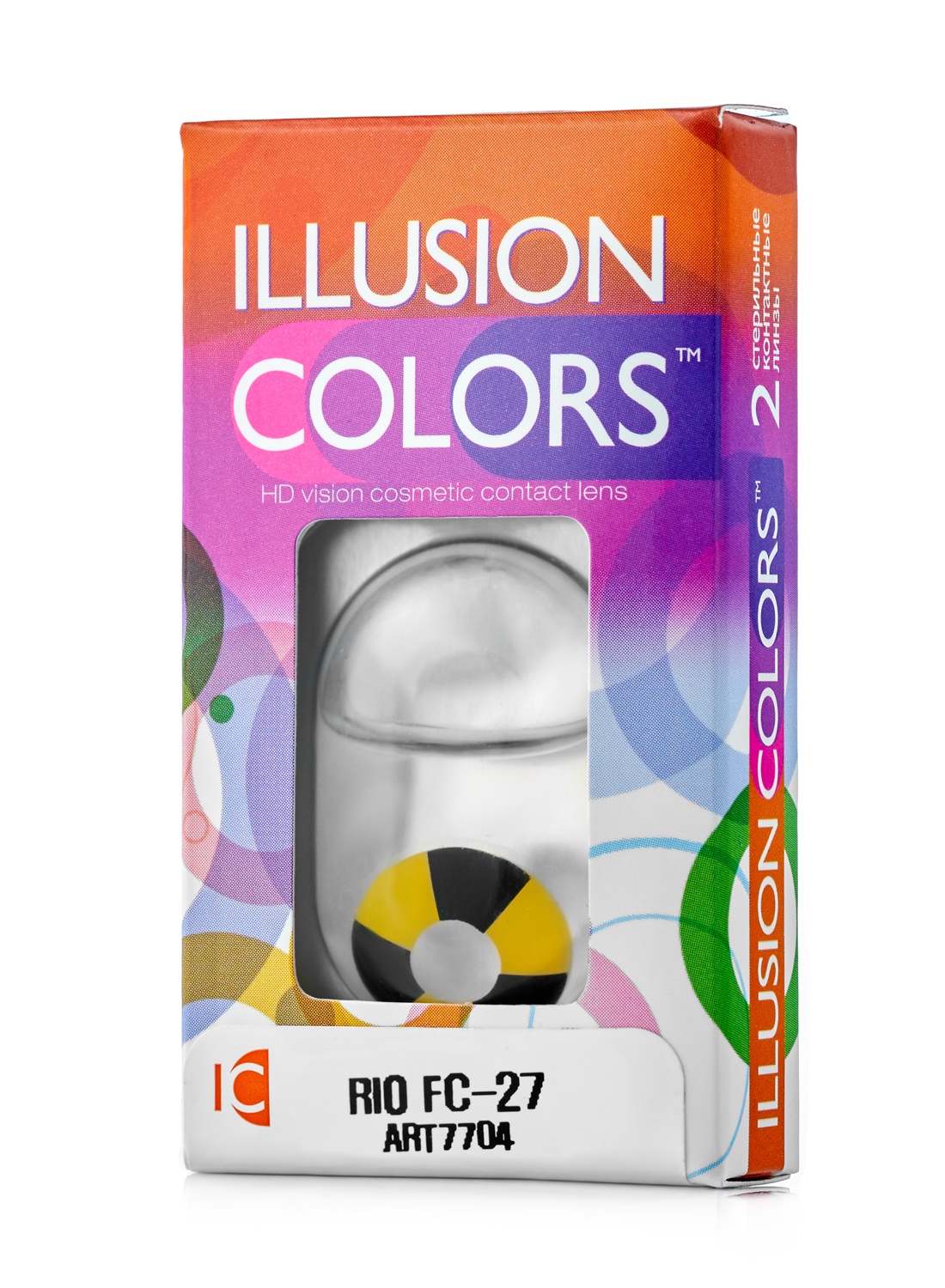 Линзы ILLUSION colors Rio fc 27 контактные 3 месяца — 0.00/14.0/8.6/2 шт