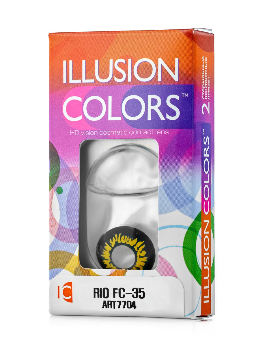 Линзы ILLUSION colors Rio FC 35 контактные 3 месяца — 0.00/14.0/8.6/2 шт