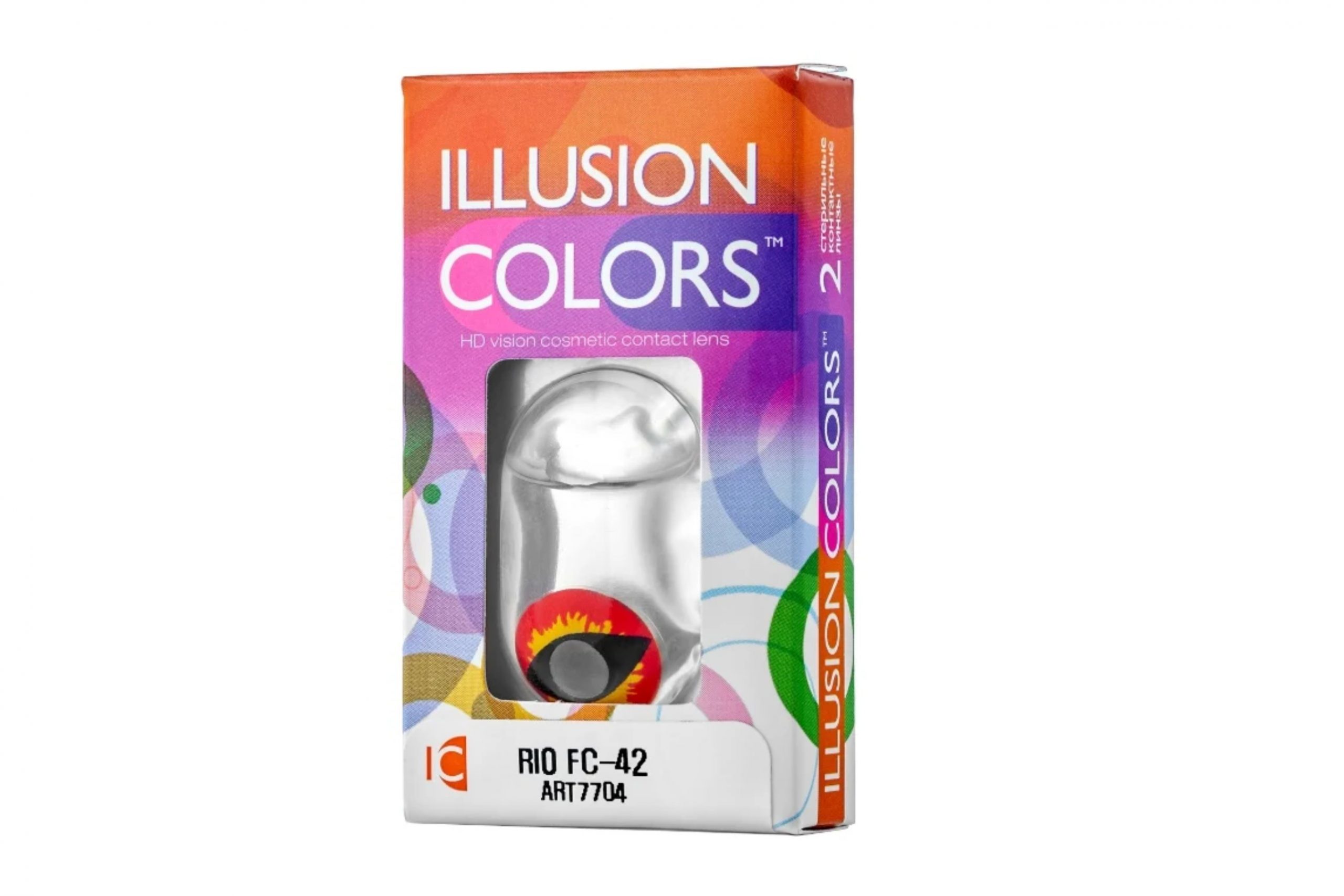 Линзы ILLUSION colors Rio FC 42 контактные 3 месяца — 0.00/14.0/8.6/2 шт