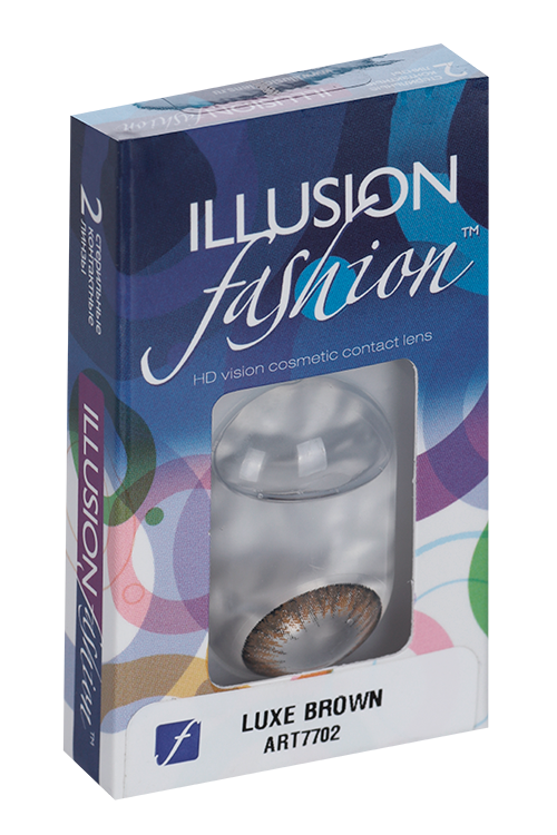 Линзы ILLUSION fashion Luxe brown контактные 1 месяц -3.5/14.5/8.6/2 шт