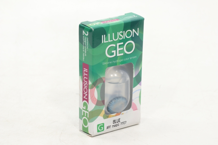Линзы ILLUSION Geo Magic blue контактные 1 месяц -0.5/14.2/8.6 2 шт