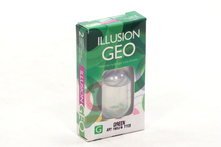 Линзы ILLUSION Geo Nature green контактные 1 месяц -3.5/14.2/8.6/2 шт