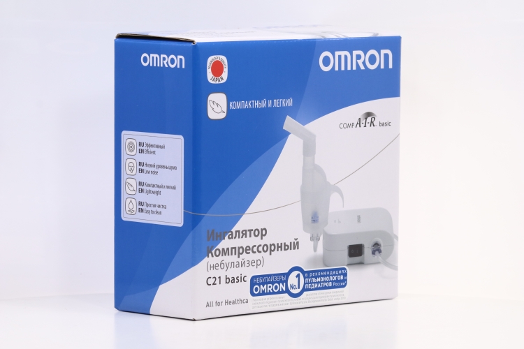Небулайзер OMRON С21 Basic ингалятор компрессорный