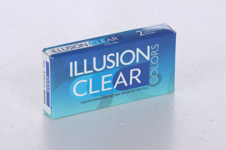 Линзы ILLUSION clear контактные прозрачные 3 месяца -6.0/8.6/2 шт