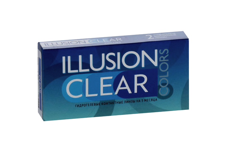Линзы ILLUSION clear контактные прозрачные 3 месяца -6.5/8.6/2 шт