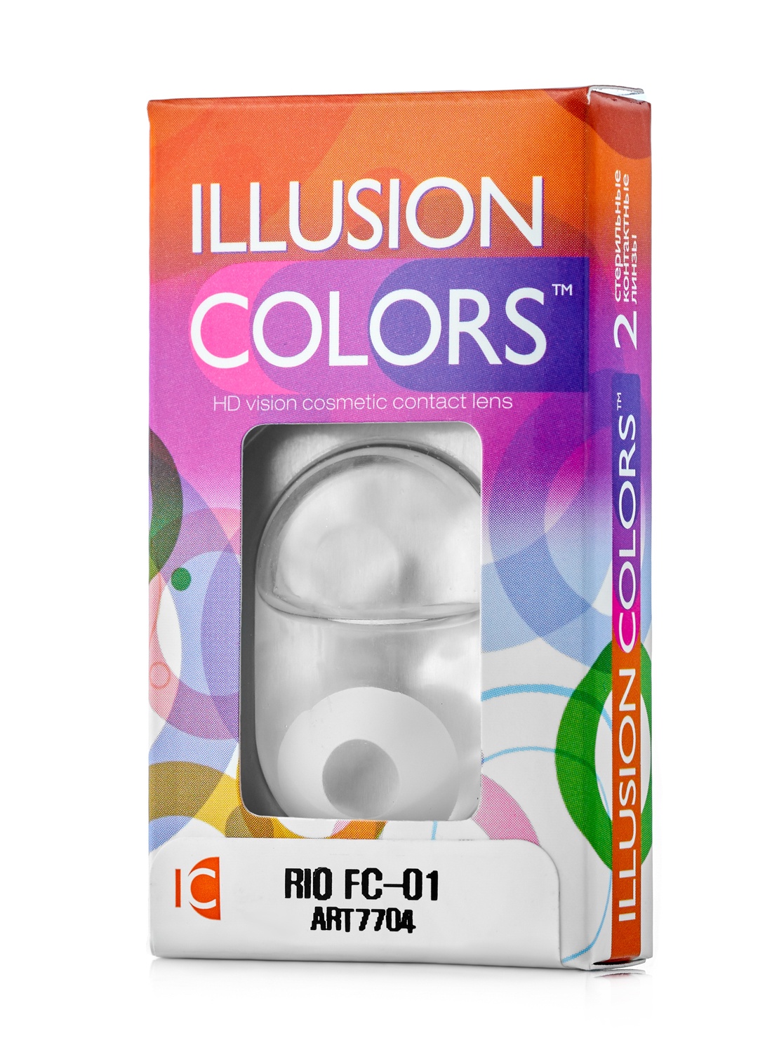 Линзы ILLUSION colors Rio FC 01 контактные белое бельмо 3 месяца — 0.00/14.0/8.6/2 шт