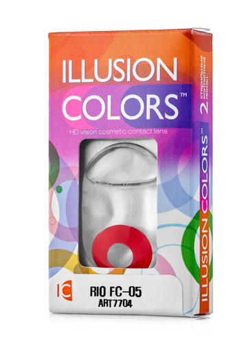 Линзы ILLUSION colors Rio FC 05 red контактные 3 месяца — 0.00/14.0/8.6/2 шт