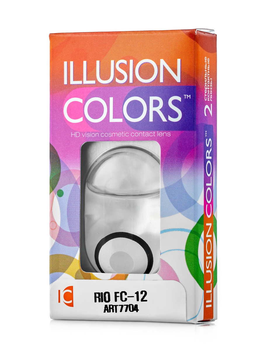 Линзы ILLUSION colors rio fc 12 контактные 3 месяца — 0.00/14.0/8.6/2 шт