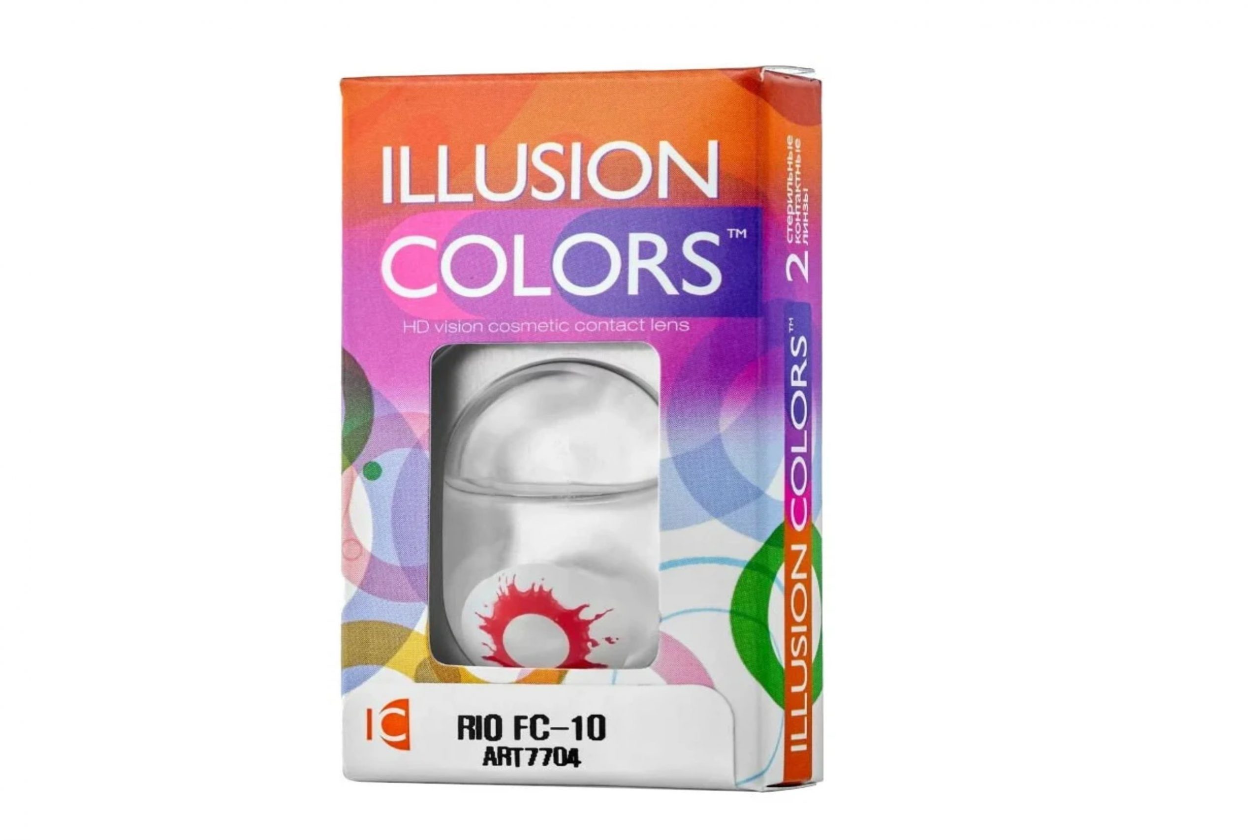 Линзы ILLUSION colors Rio контактные FC 10 3 месяца — 0.00/14.0/8.6/2 шт