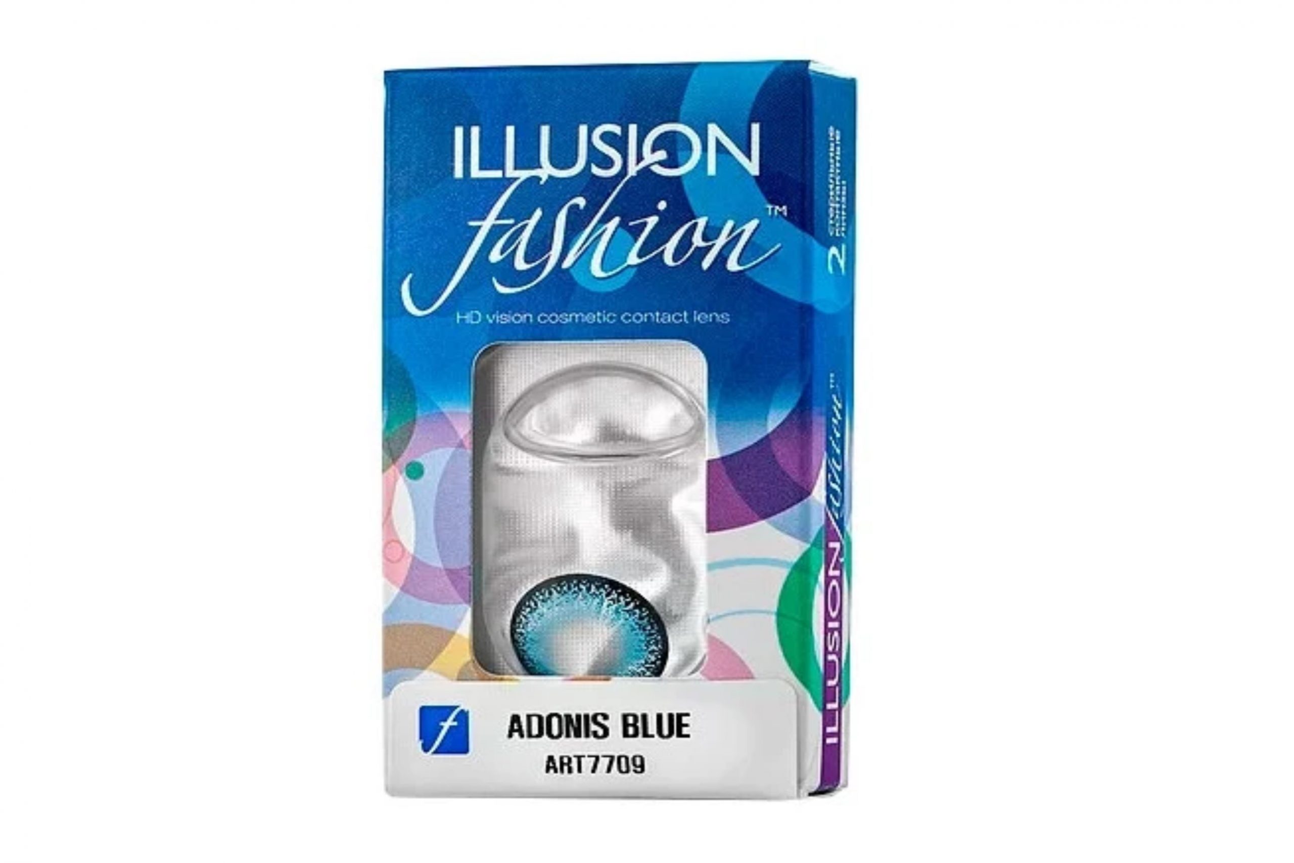 Линзы ILLUSION fashion Luxe blue контактные 1 месяц -1.5/14.5/8.6/2 шт