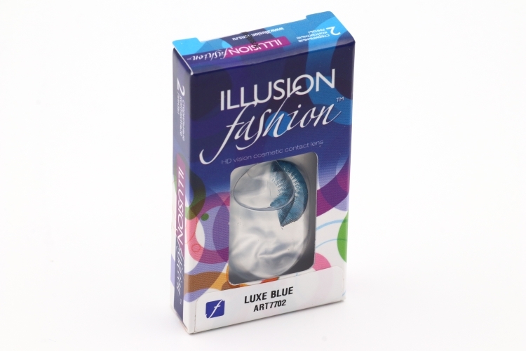 Линзы ILLUSION fashion Luxe blue контактные 1 месяц -3.5/14.5/8.6/2 шт