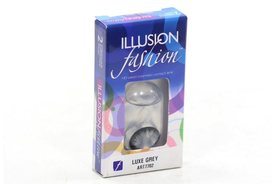 Линзы ILLUSION fashion Luxe grey контактные 1 месяц -2.5/14.5/8.6/2 шт
