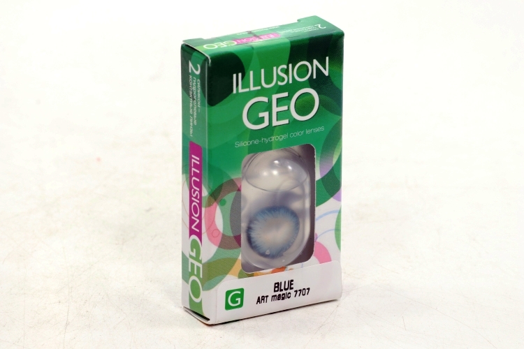 Линзы ILLUSION Geo Magic blue контактные 1 месяц -1.5/14.2/8.6/2 шт