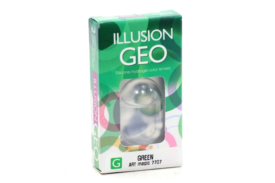 Линзы ILLUSION Geo magic green контактные 2 недели -4.5/14.2/8.6/2 шт