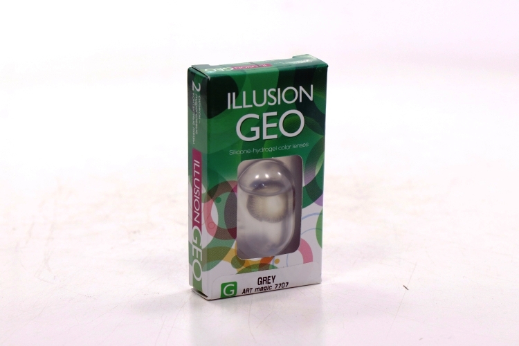 Линзы ILLUSION Geo magic grey контактные 1 месяц -2.5/14.2/8.6/2 шт