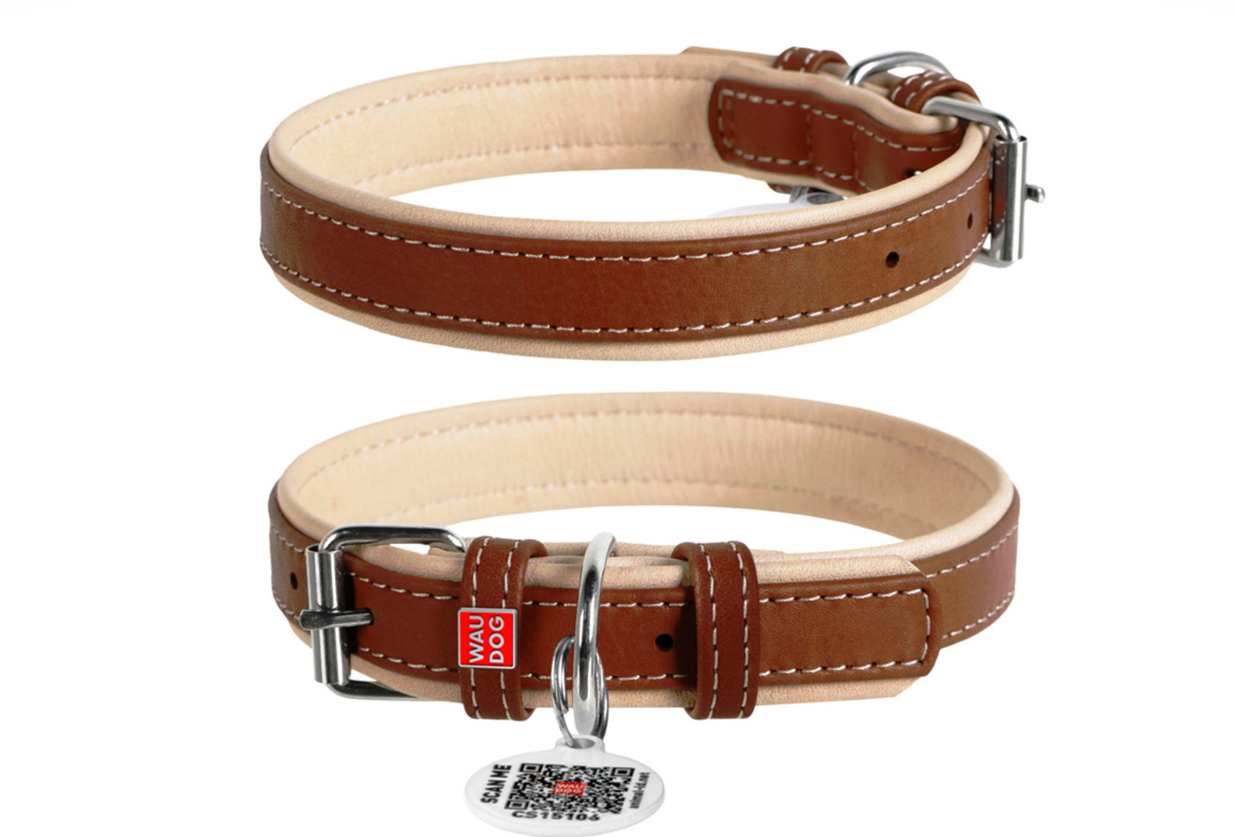 Ошейник COLLAR д/собак серии WAUDOG SOFT обхват шеи 38-49 см