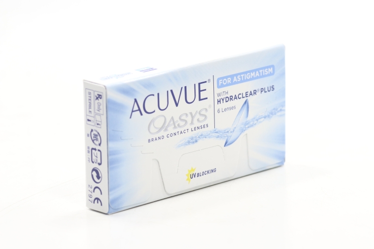 Контактные линзы ACUVUE Oasys for Astigmatism 6 линз R 8.6 D -2.50 CYL -1.25 AX 180