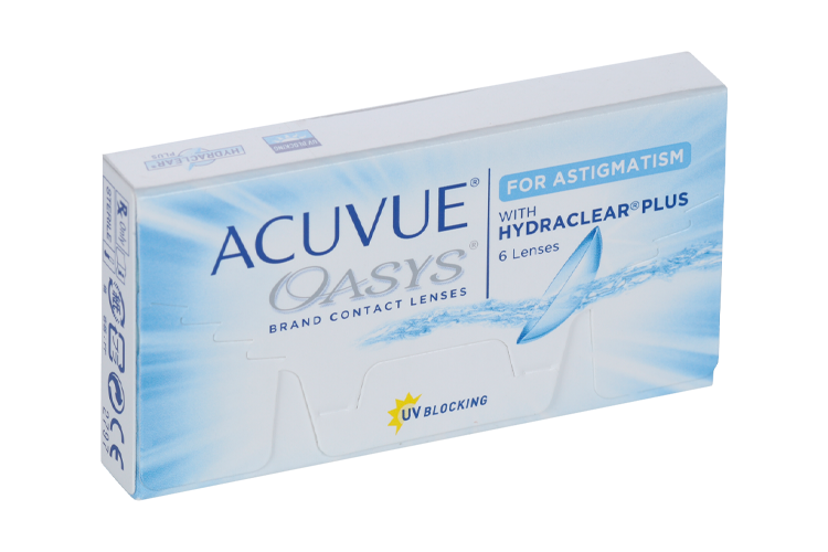 Контактные линзы ACUVUE Oasys for Astigmatism 6 линз R 8.6 D -3.50 CYL -0.75 AX 180