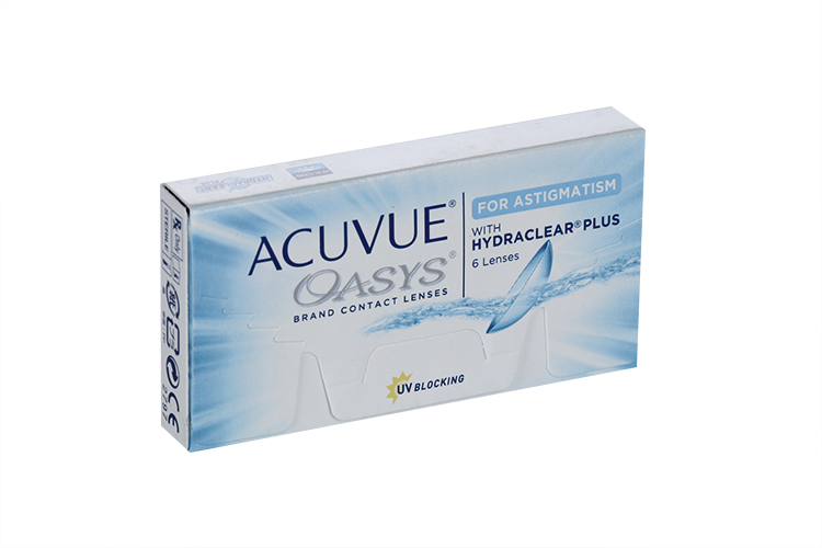 Контактные линзы ACUVUE Oasys for Astigmatism 6 линз R 8.6 D -3.00 CYL -2.25 AX 180