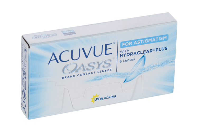 Контактные линзы ACUVUE Oasys for Astigmatism 6 линз R 8.6 D -2.50 CYL -2.25 AX 170