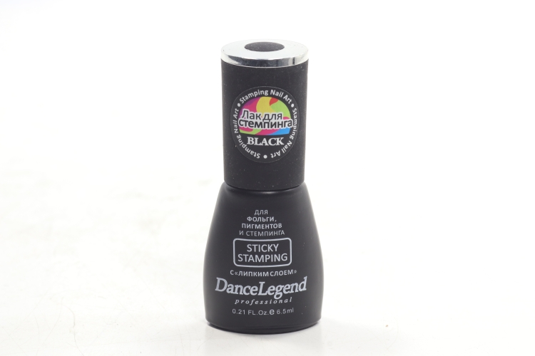 Лак Dance Legend sticky stamping black д/стемпинга с липким слоем черный 6,5 мл