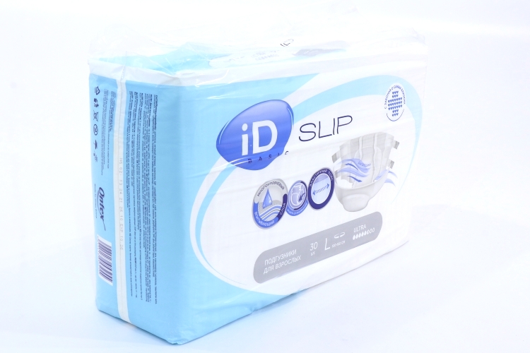 Подгузники ID slip basic д/взрослых ultra L, 30 шт