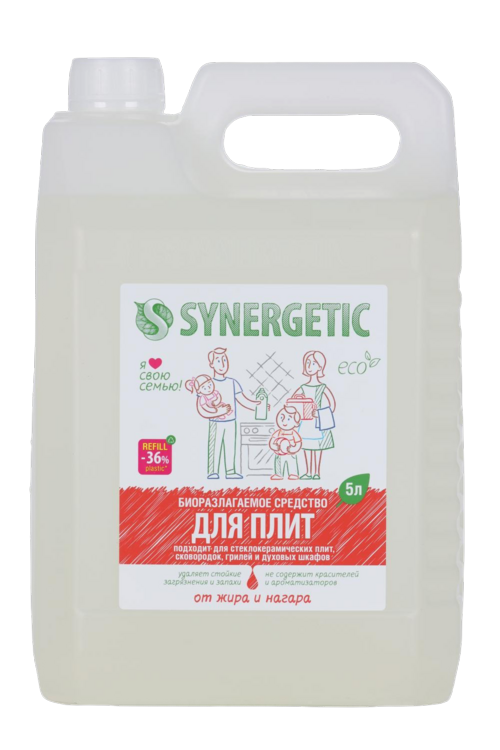 Средство чистящее Synergetic для кухонных плит, 5 л