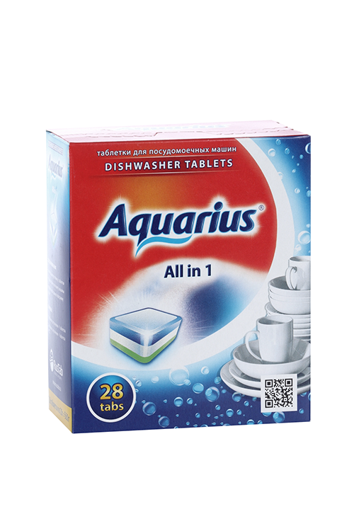 Таблетки для посудомоечных машин Aquarius All in1, 28 шт.