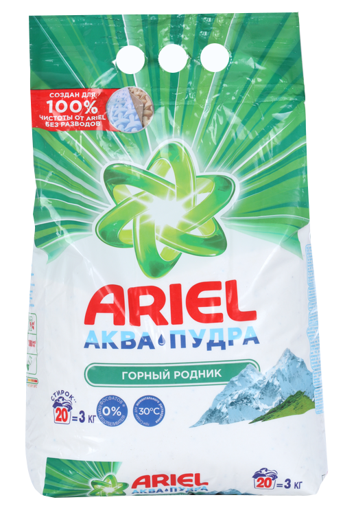 Порошок стиральный Ariel автомат «Горный родник», 3 кг