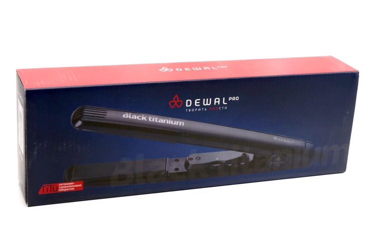 Щипцы-выпрямители Dewal 03-108 black titanium 25х90 мм