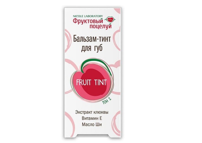 Бальзам-тинт Nicole Ladoratory Фруктовый поцелуй Fruit tint тон 2 д/губ
