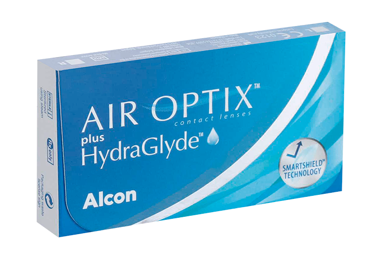 Контактные линзы Air Optix plus HydraGlyde (6) -4.00, 6 шт