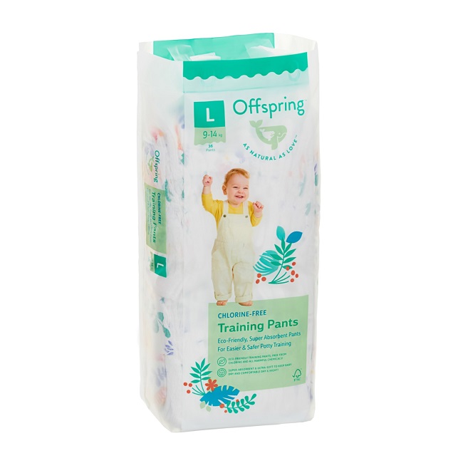 Трусики-подгузники Offspring L (9-14кг), 36 шт, Джунгли