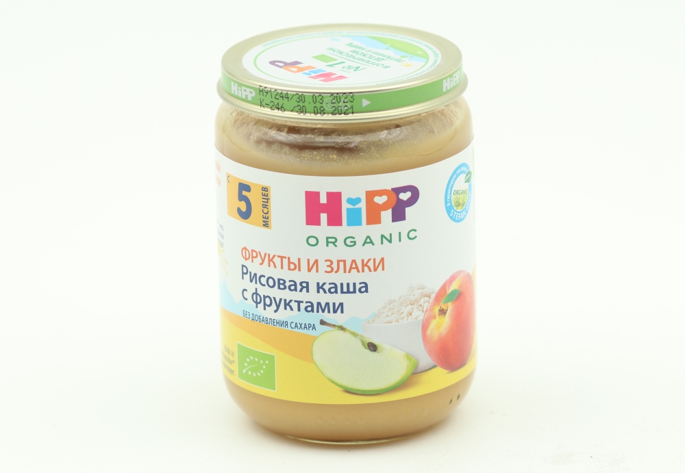 Каша Хипп рисовая с фруктами, 190 г