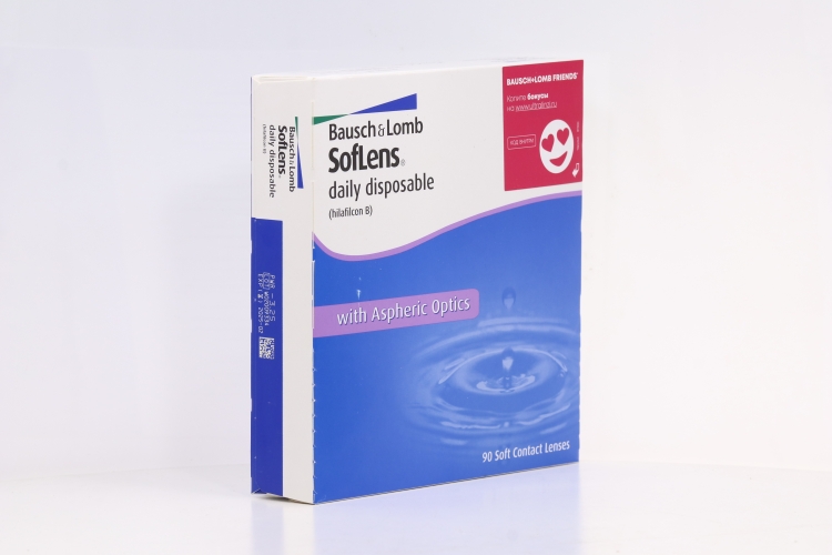 Линзы Bausch+Lomb Soflens Daily Disposable контактные R 8.6 D -3.25, 90 шт