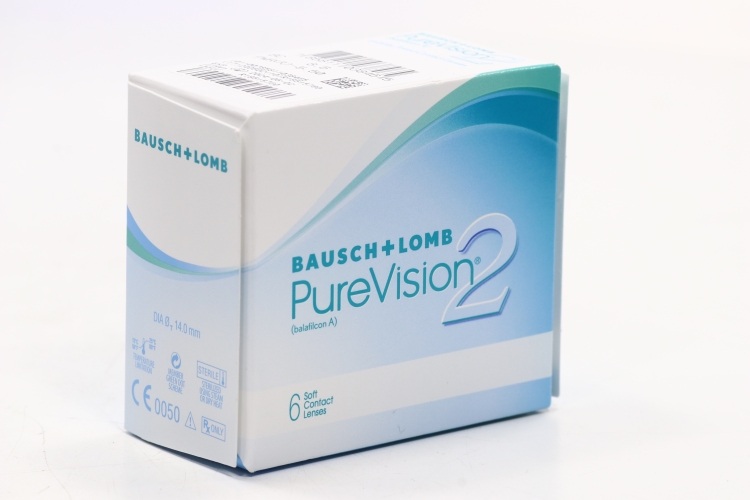 Линзы Bausch+Lomb Pure Vision 2 контактные R 8.6 (диоптрия -6,5), 6 шт