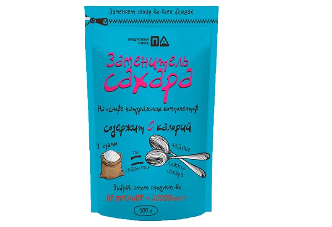 Заменитель сахара Продуктовая Аптека 2 Ложки, 500 г, порошок
