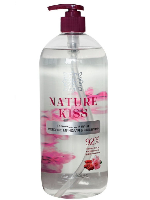 Гель-уход Nature Kiss Молочко миндаля и кашемир, 1 000 мл