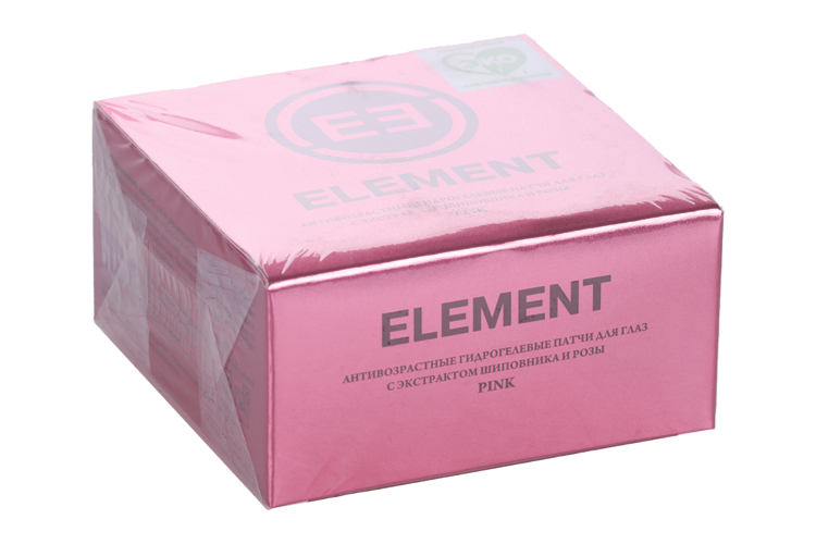 Патчи ELEMENT-beauty д/глаз гидрогел п/морщин/отеков с экстракт шиповника/розы/овсян отруб, 60 шт