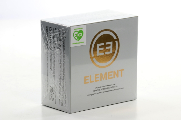 Патчи ELEMENT-beauty д/глаз гидрогелевые от темных кругов под глазами на основе коз молока, 60 шт