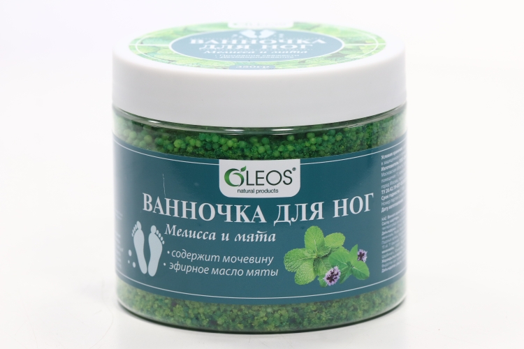 Ванночка д/ног Мелиса/мята, 350 г, Oleos