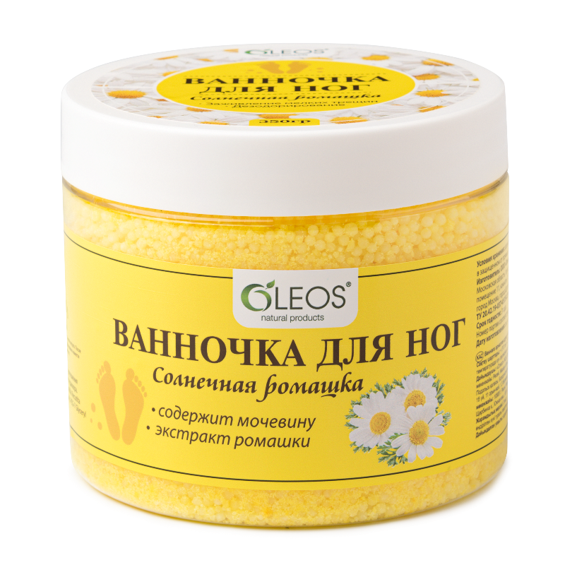 Ванночка д/ног Солнечная ромашка, 350 г, Oleos