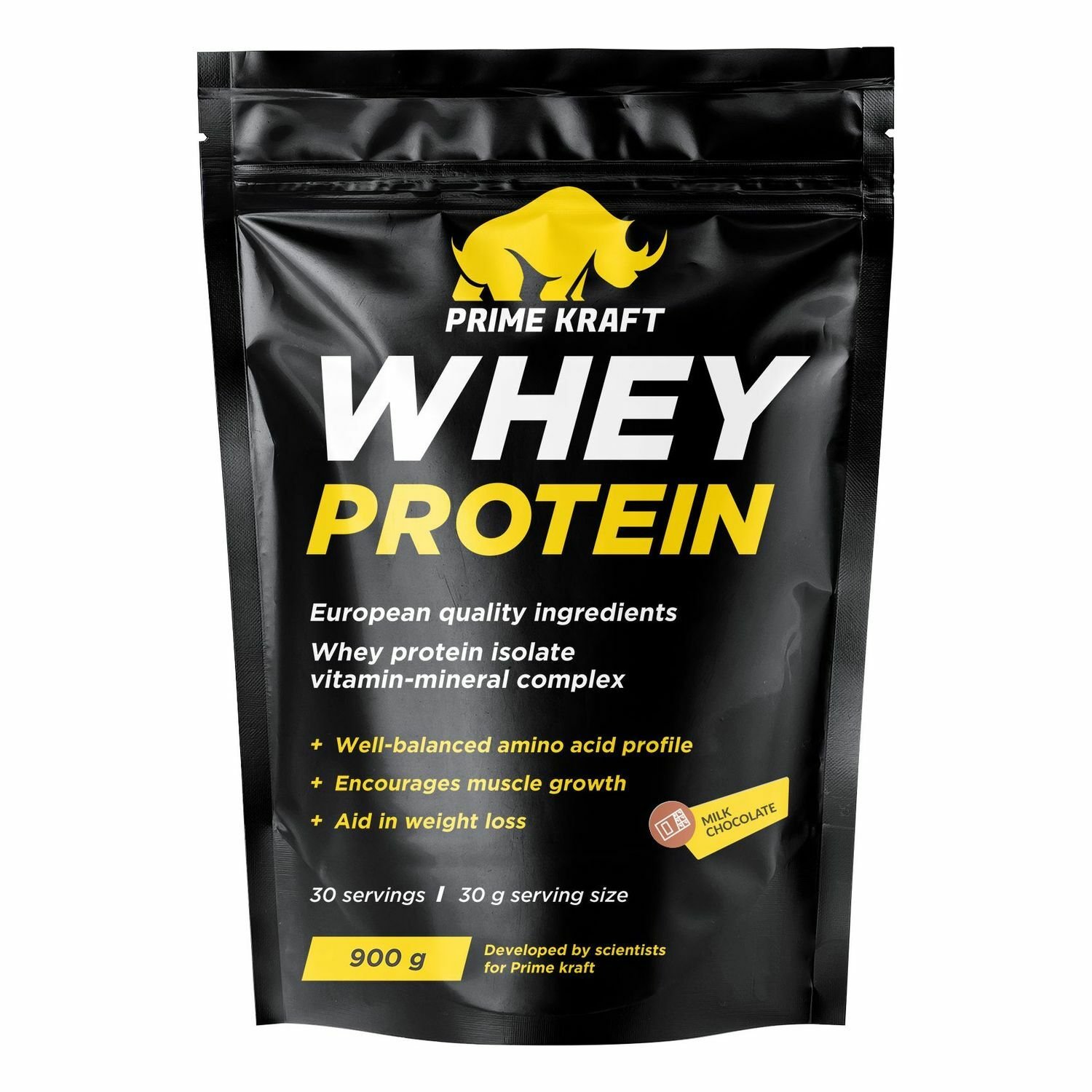 Протеин сывороточный Prime Kraft Whey Protein с вит и минер капучино, 900 г