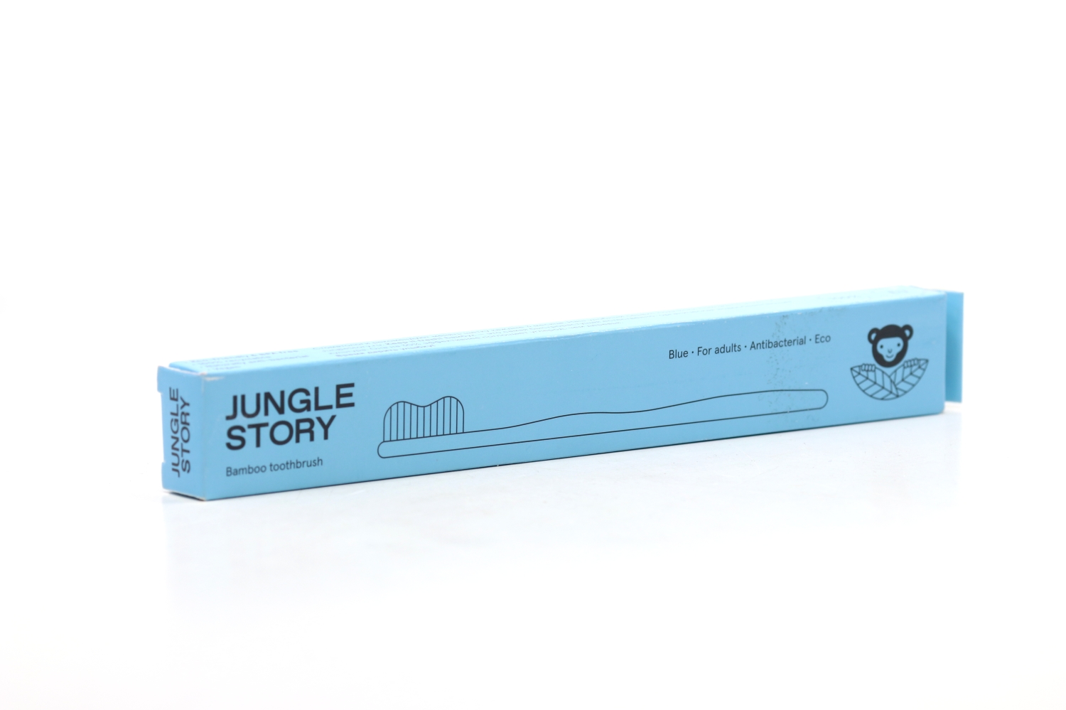 З/щетка Jungle Story бамбуковая натуральная голубая антибактериальная