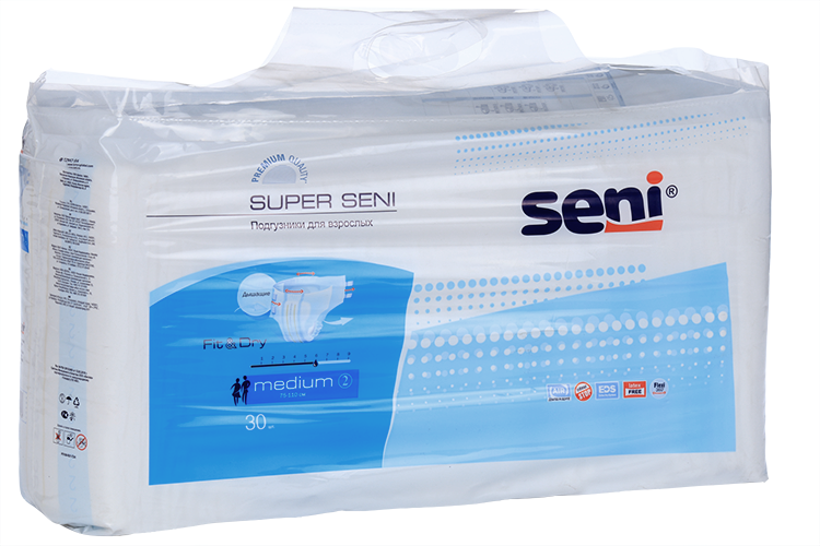 Подгузники д/взрослых Seni SUPER Medium, 30 шт