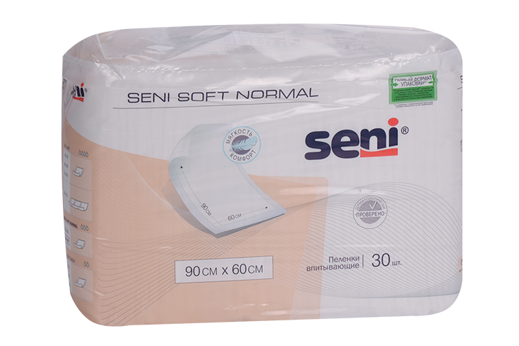 Пеленки гигиенические впит Seni SOFT NORMAL 90×60 cм, 30 шт